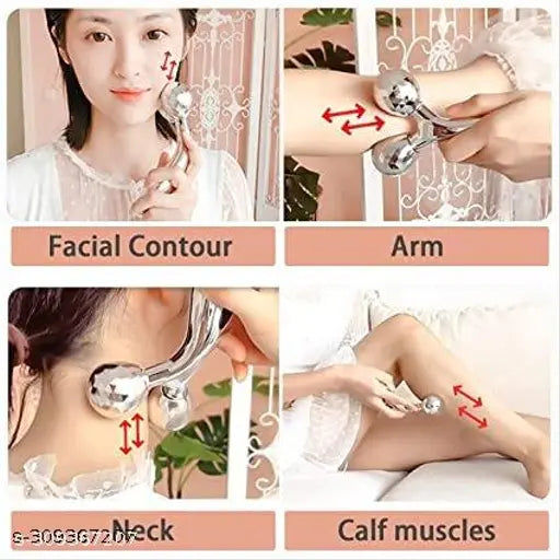 3D Stainless Steel Body Massager β Deep Muscle Relief Roller