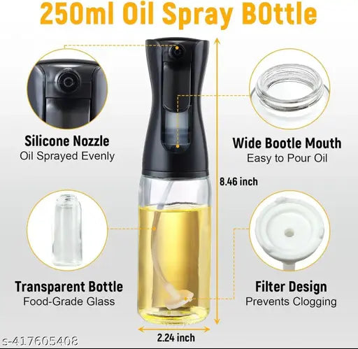 Glass Oil Sprayer – Healthy Cooking & Air Fryer Spray Bottle